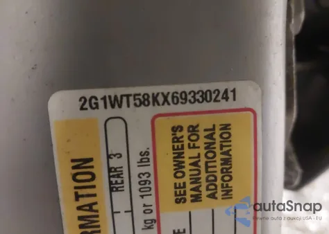 2006 Chevrolet Impala Lt z USA, uszkodzony, nr VIN 2G1WT58KX69330241